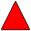 A red triangle.