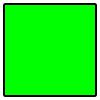 An green square.