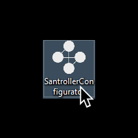 Una captura de el escritorio, con el cursor sobre SantrollerConfigurator.