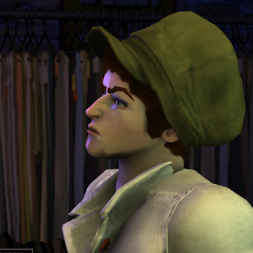 A screenshot of Rock Band 3, with a character showing the Dread Wrangler hat.